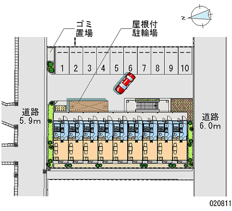 レオパレスホーク 月極駐車場