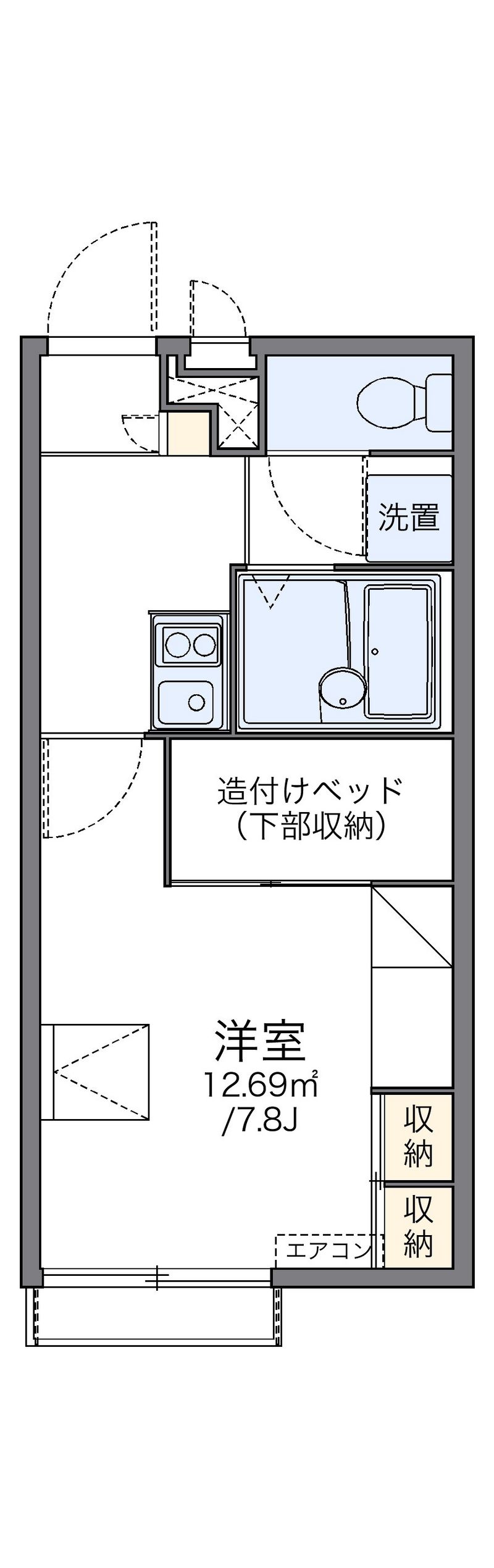 レオパレスグランドヒルズ 間取図