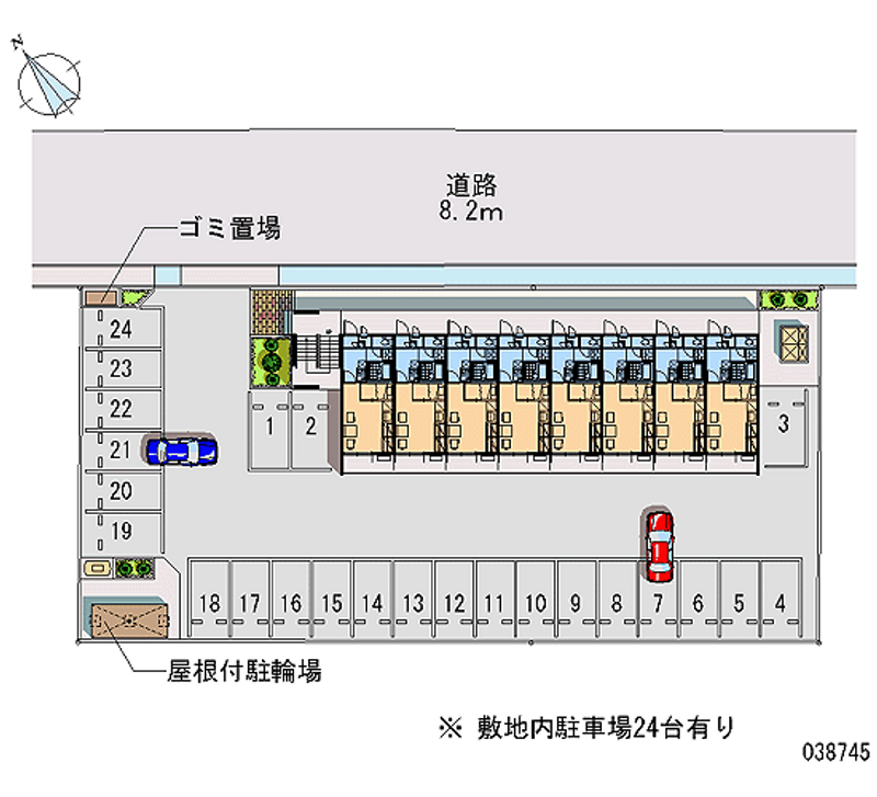 レオパレスカナタコ 月極駐車場