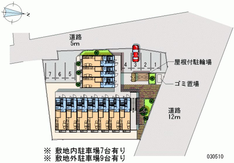 レオパレスリベールＳＫⅡ 月極駐車場