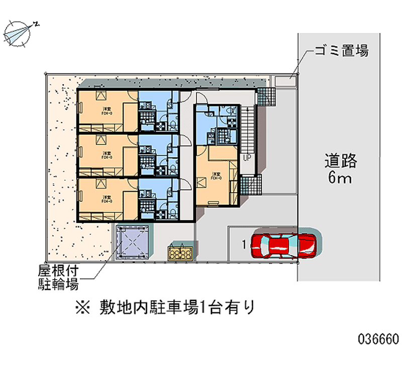 レオパレス月寒西 区画図