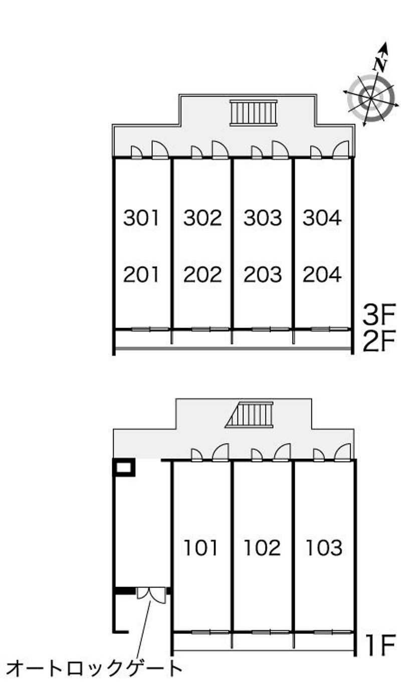 レオパレスサニーウェル　新井 間取配置図