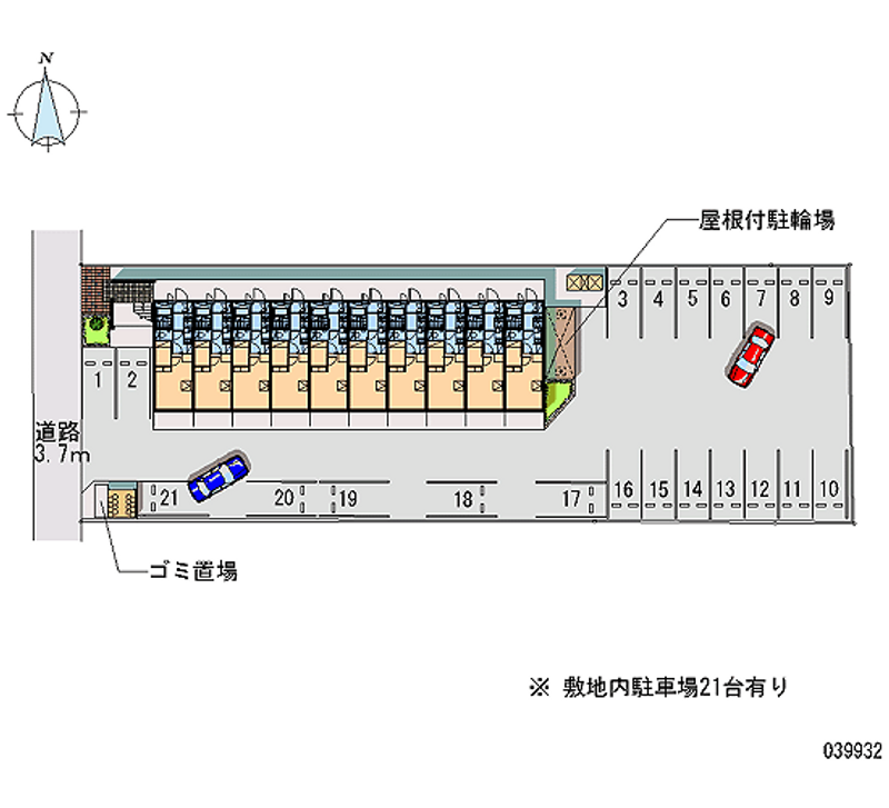 レオパレスエルドラド　新居 月極駐車場