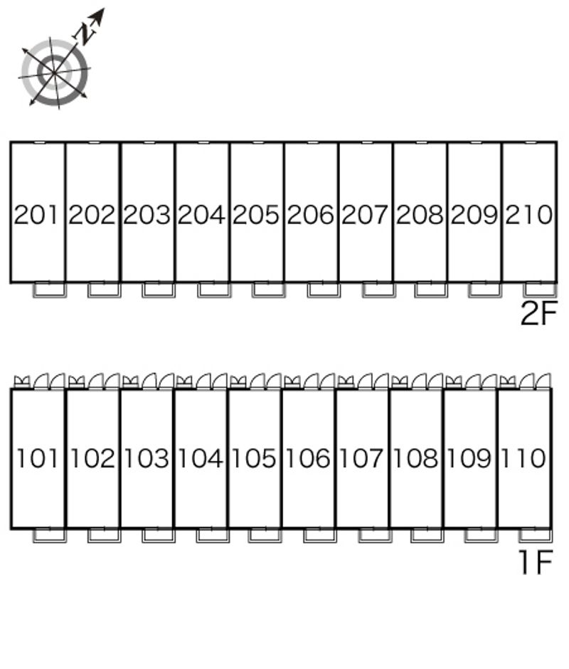 レオパレス眺望 間取配置図