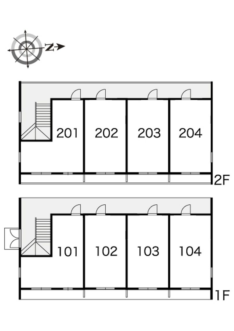 レオパレス早川Ａ棟 間取配置図