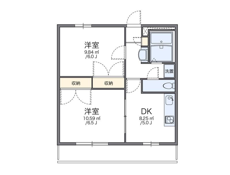 レオパレスフラワー開成 間取図