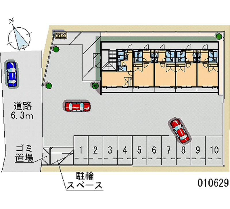 レオパレスエクレール 月極駐車場