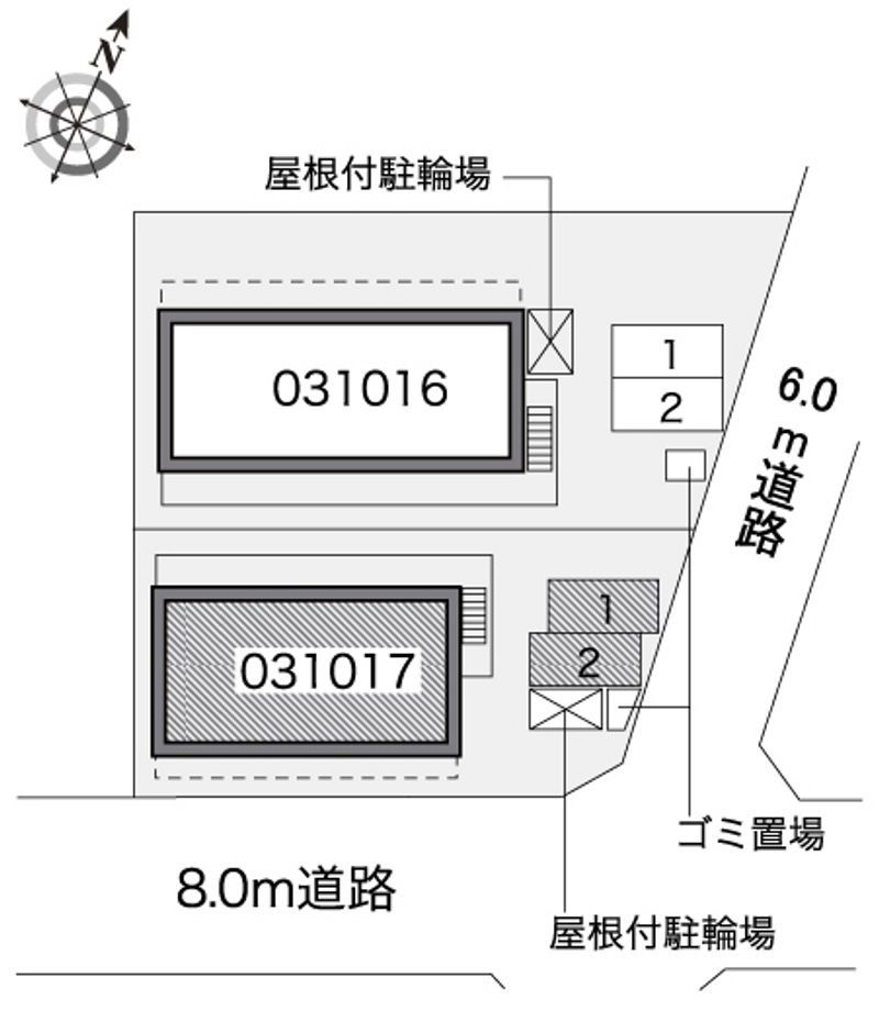 レオパレスカサグランデⅡ 配置図