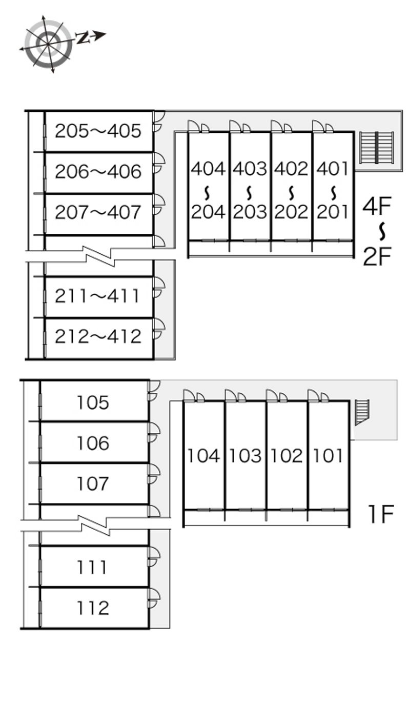 レオパレス博多豊Ⅱ 間取配置図