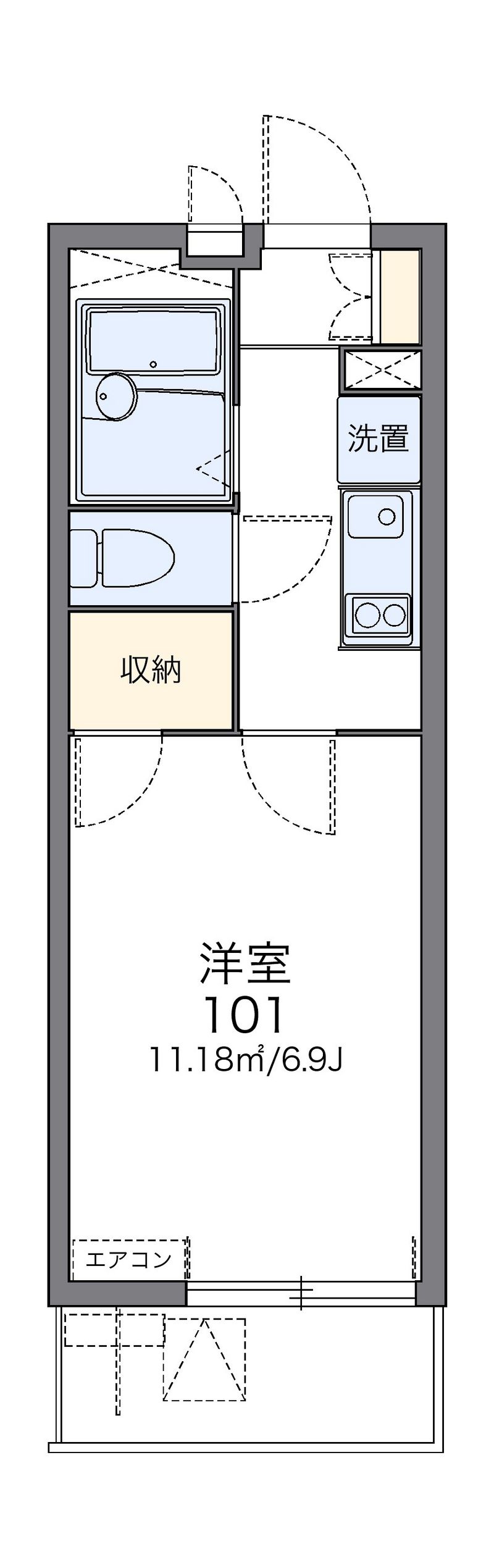 レオパレスアムール大宮Ⅱ 間取図