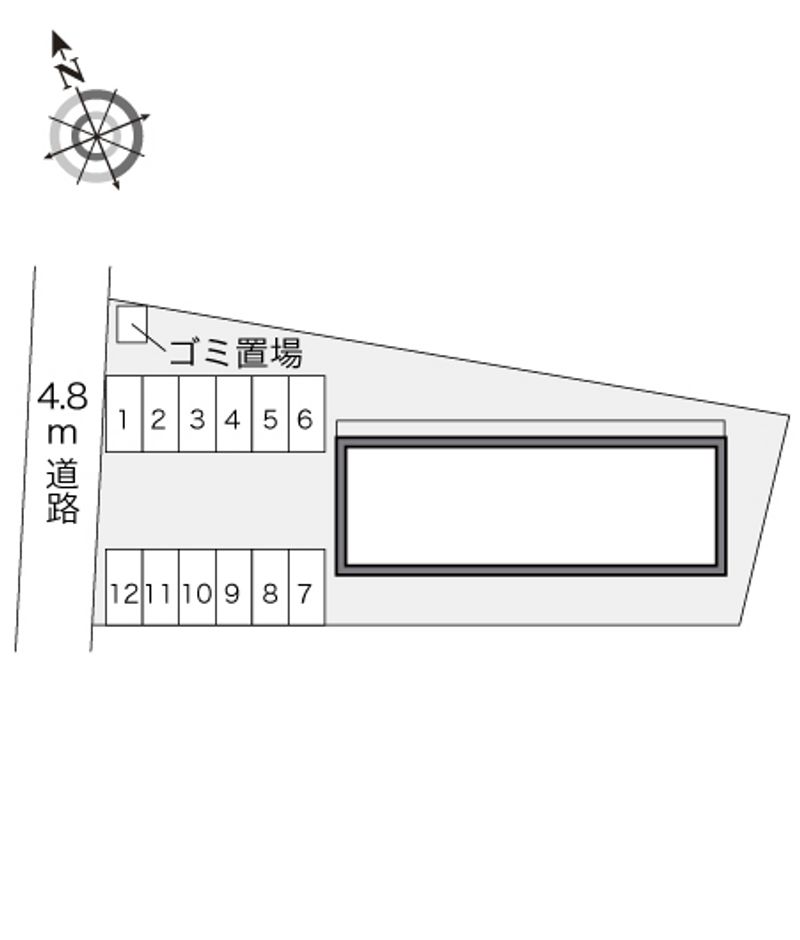 レオパレスＫｏｓｕｃａ　０４ 配置図