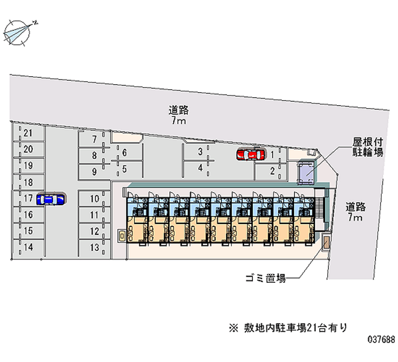 レオパレス四ツ葉Ⅱ 月極駐車場