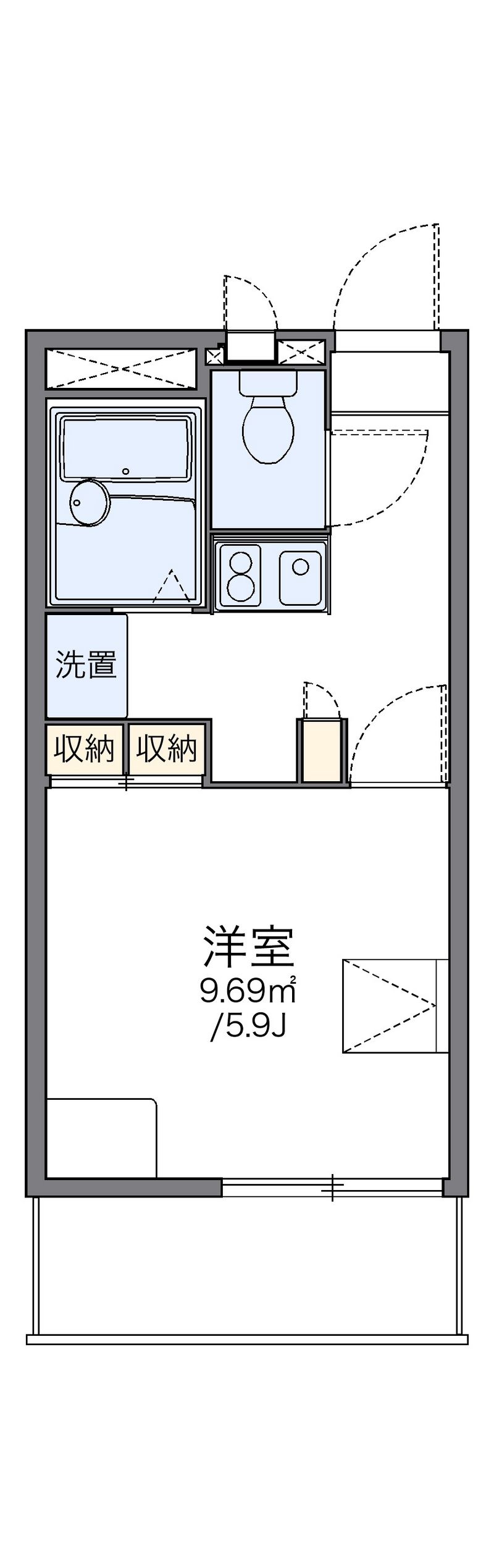レオパレス西砂川 間取図