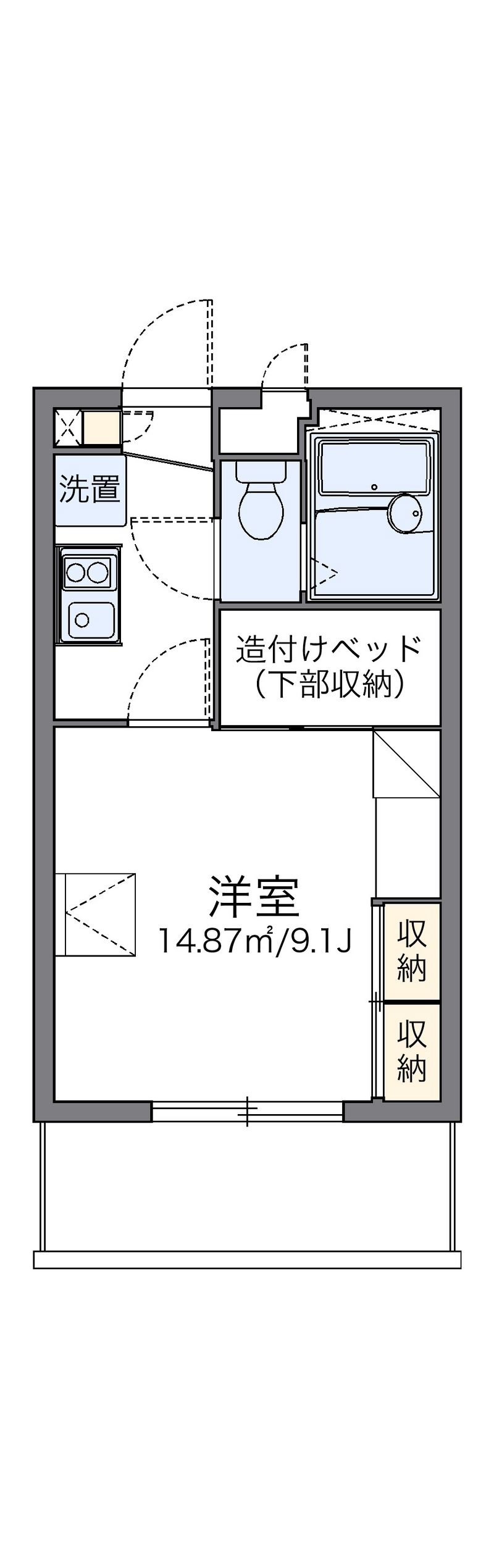 レオパレス花風 間取図