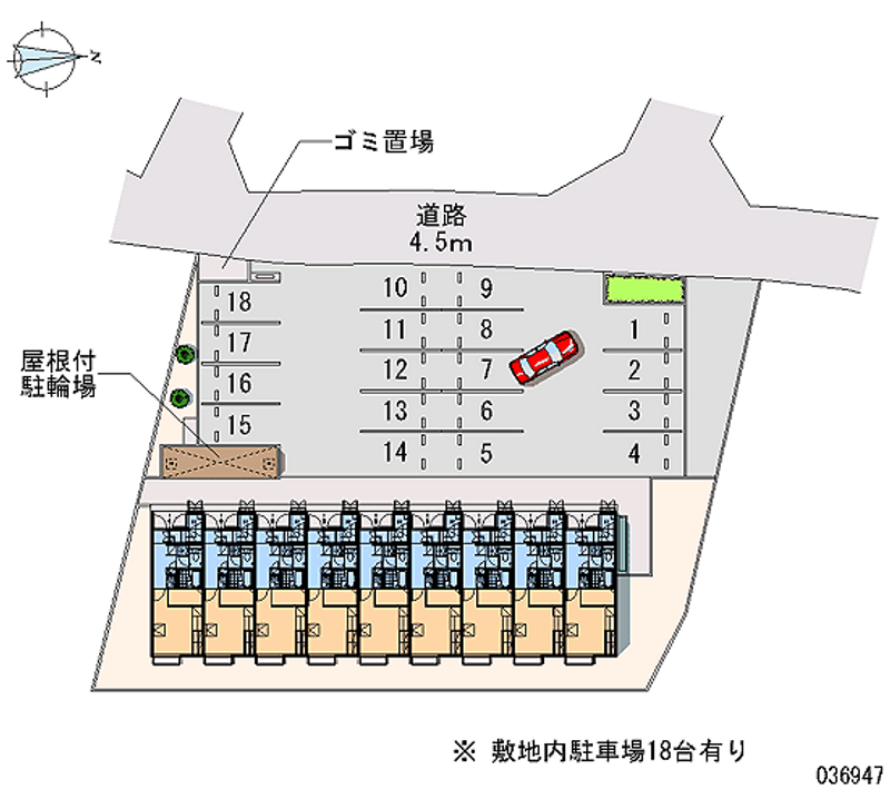 レオパレスウェル春日 月極駐車場