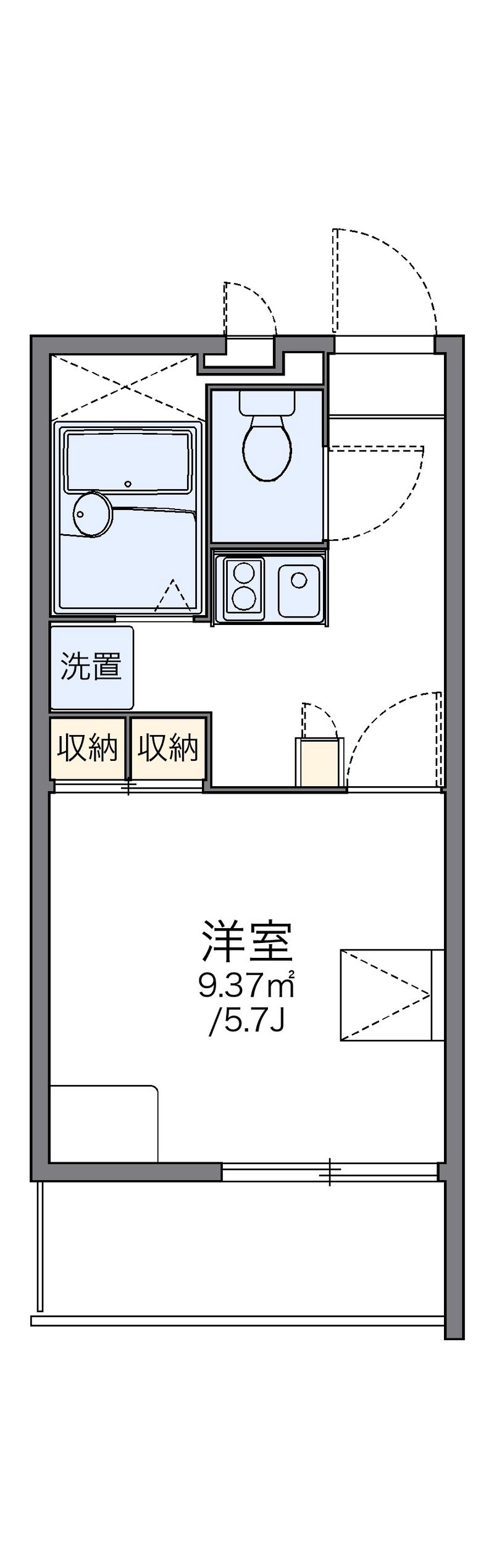 レオパレス日永レジデンス 間取図