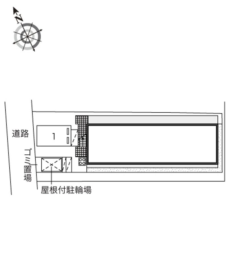 レオパレスモンターニュ日向 配置図