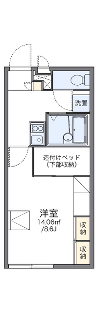 レオパレス多聞三ツ池 間取り図