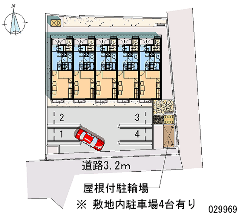 レオパレス天王 月極駐車場