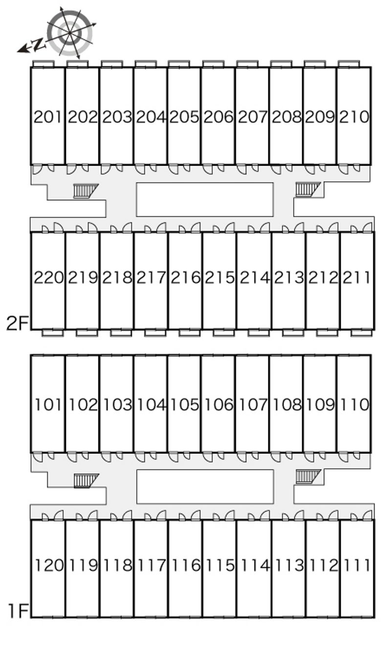 レオパレスフローラ須賀 間取配置図