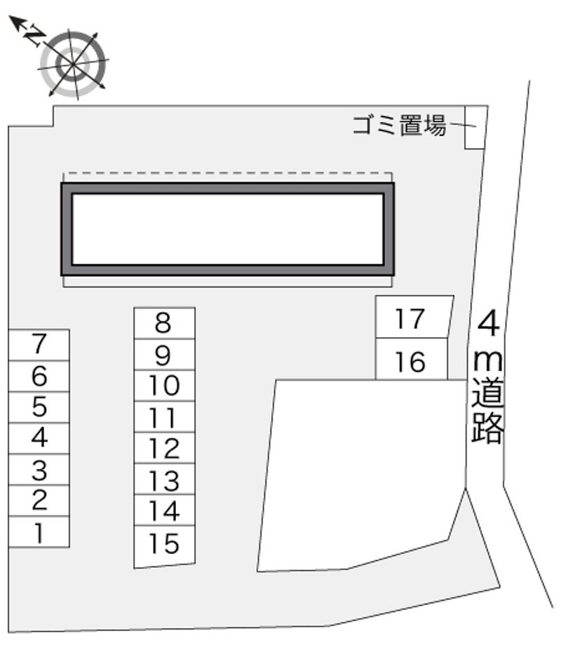 レオパレスカルチェ 駐車場
