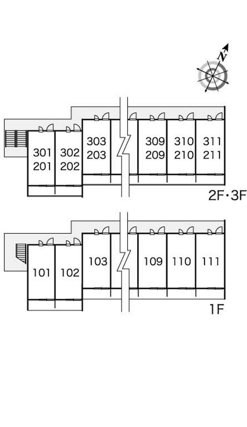 レオパレスカメリアⅢ 間取り配置図