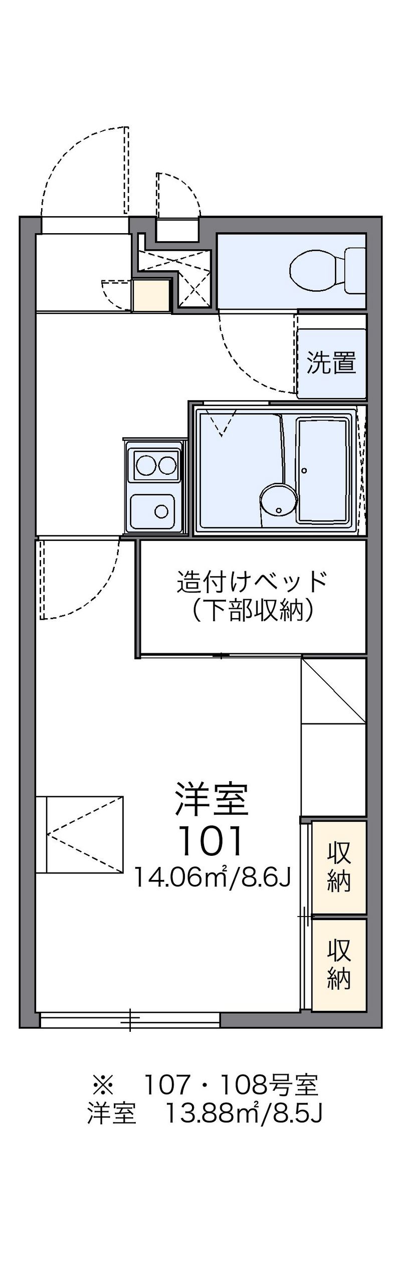 レオパレス殿山 間取図
