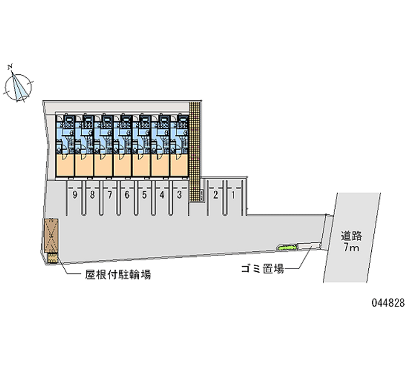 44828 bãi đậu xe hàng tháng