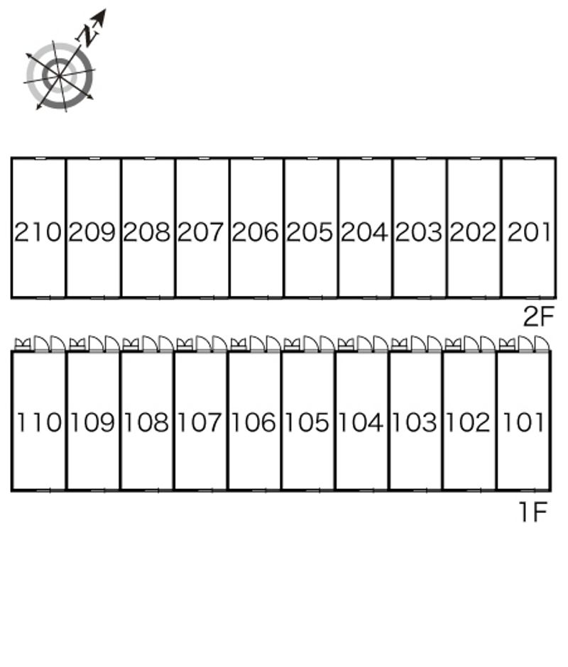 レオパレスヤマタケＢ 間取り配置図