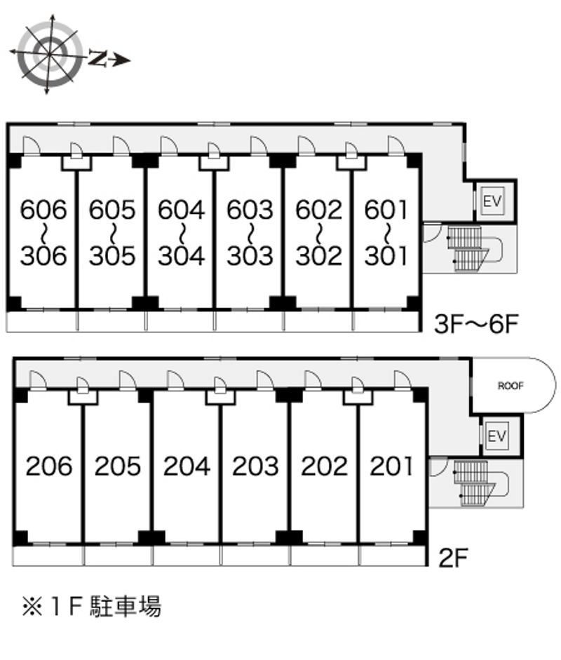 レオパレスさくら中央 間取配置図