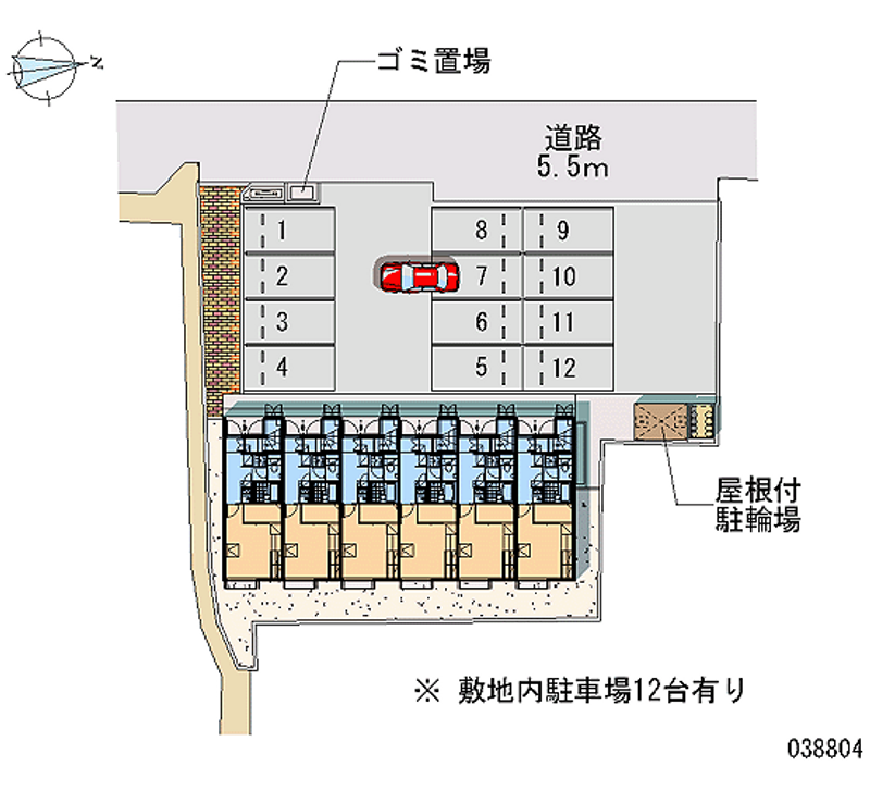 レオパレスハピネス 月極駐車場