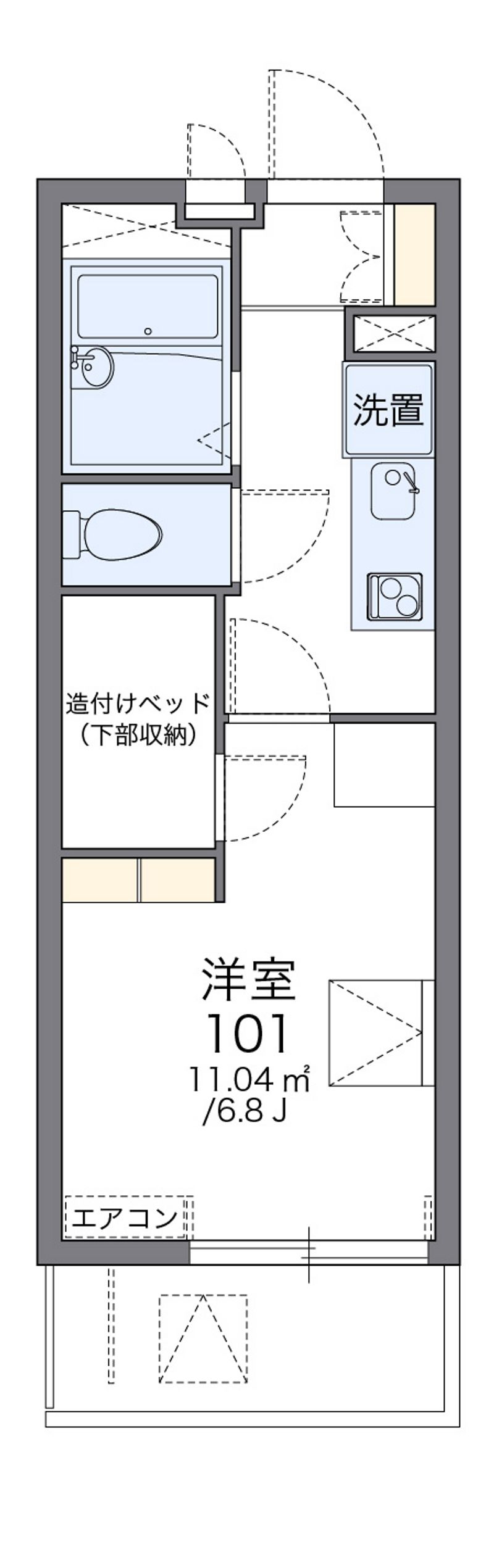 レオパレス天王 間取図