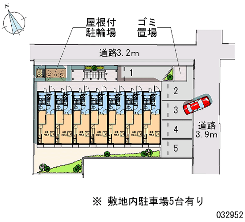 レオパレスクレール住吉 月極駐車場