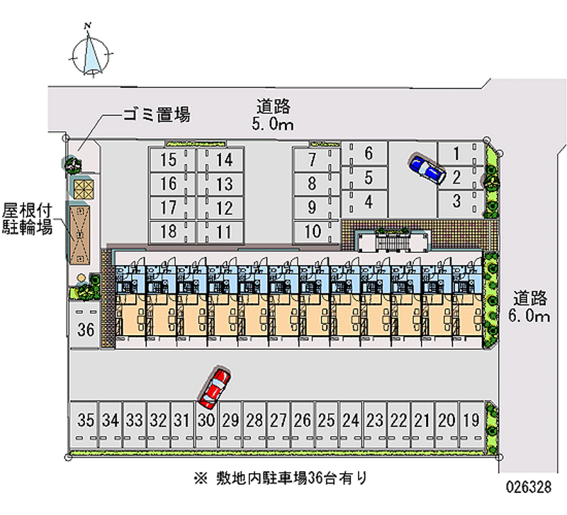 レオパレスよしけんⅢ 月極駐車場