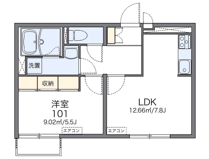 レオネクストファイブストリート 間取図