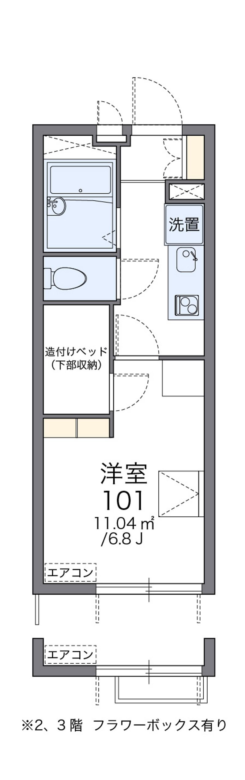 レオパレスダックス 間取図