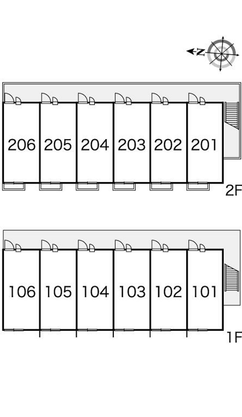 レオパレスセントラル弐番館 間取り配置図