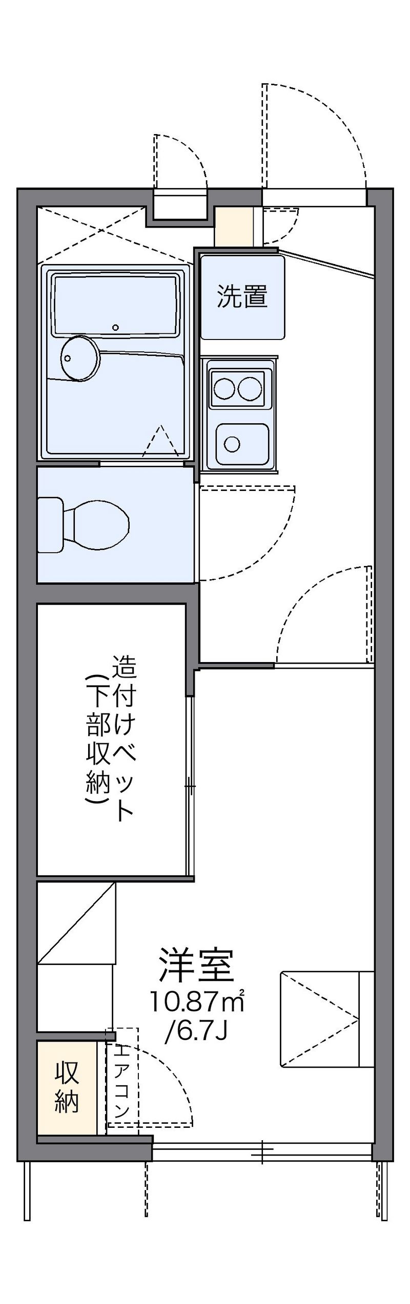レオパレストロワイル片江 間取図
