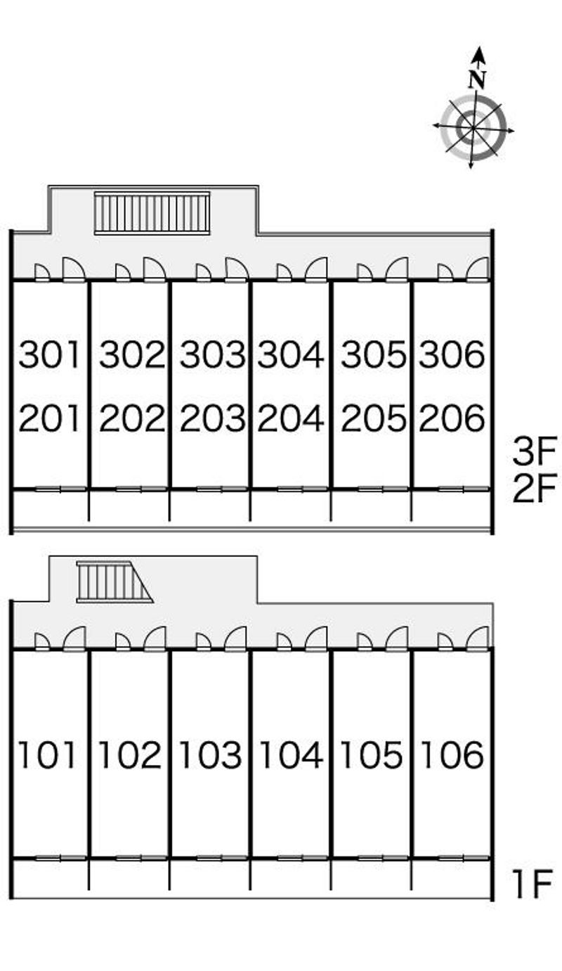 レオパレスＳＡＫＡＢＥ　Ⅱ 間取り配置図