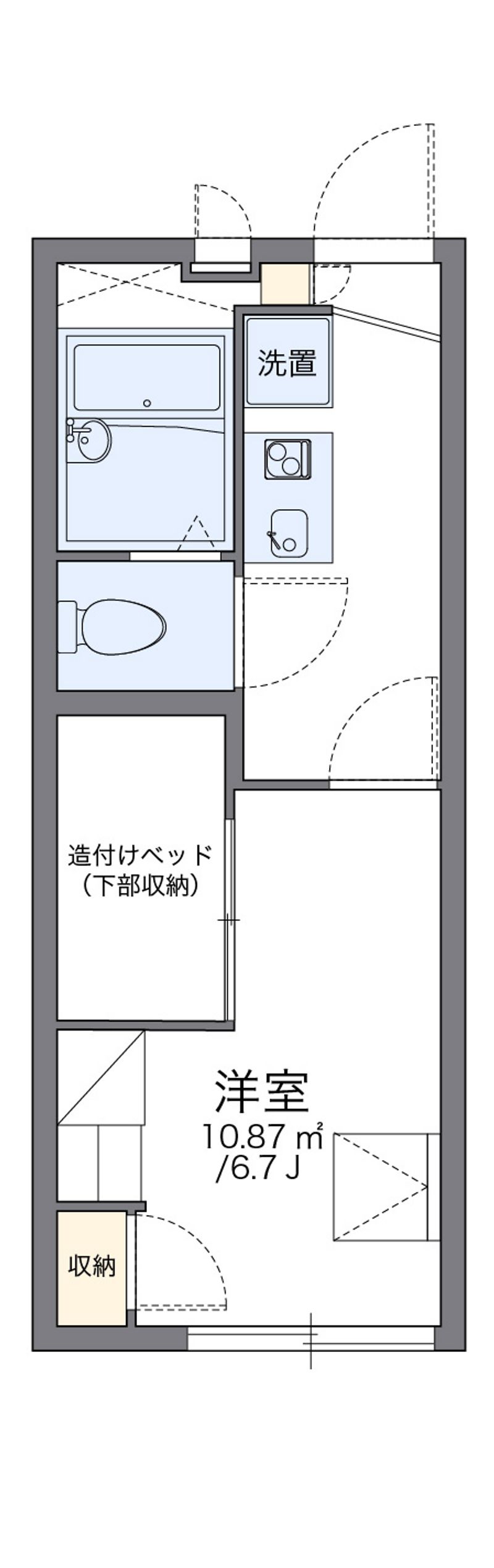 レオパレスさき 間取図