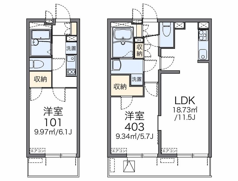 レオパレスラッキー 間取図