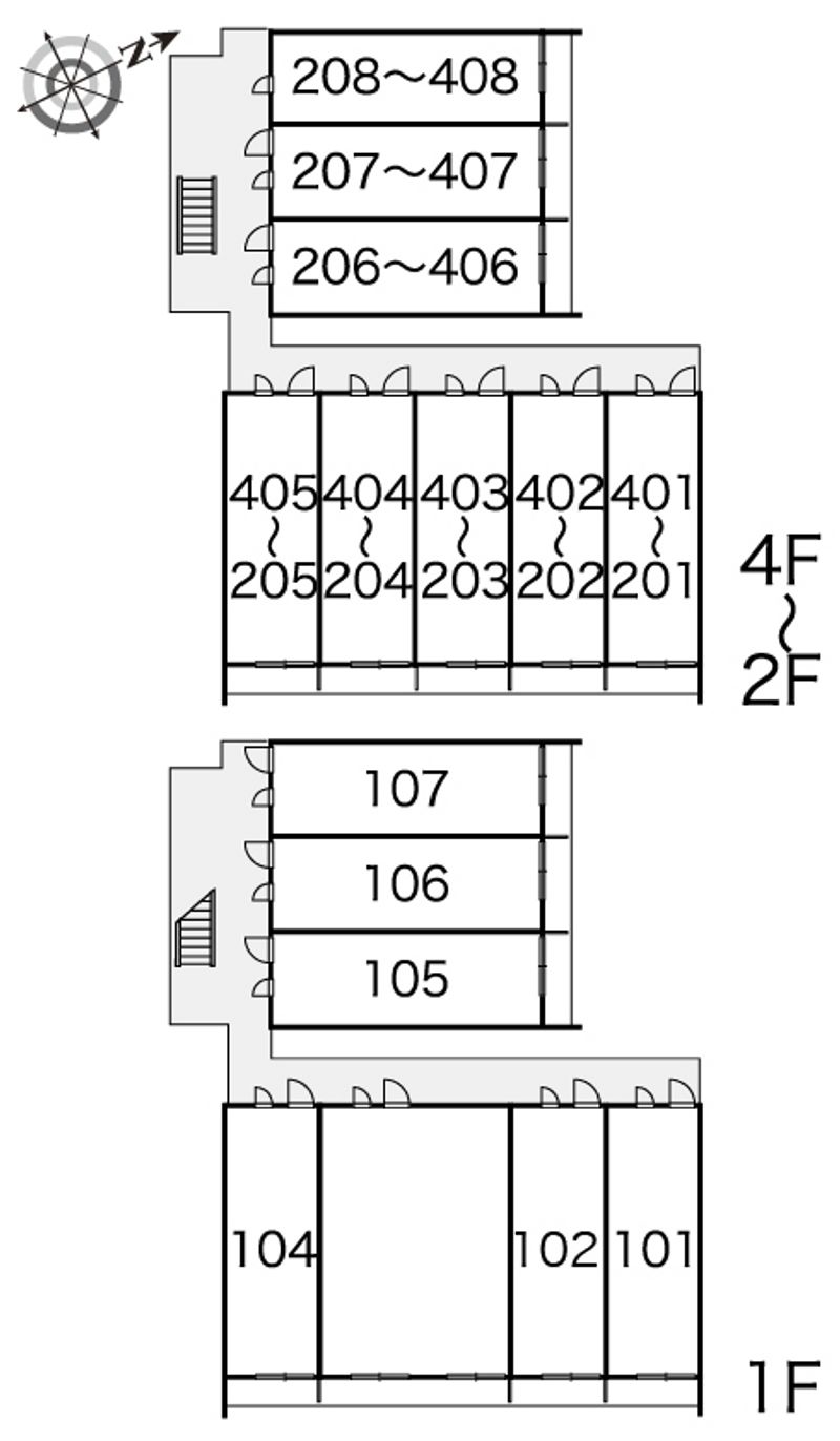 レオパレスダイヤモンド 間取り配置図