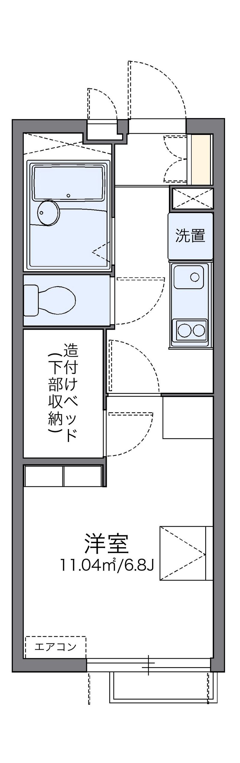 レオパレスアイリス 間取図
