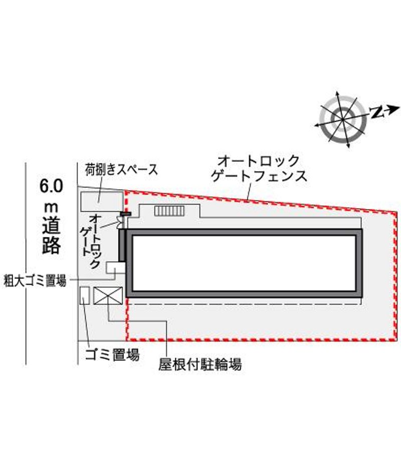 レオパレスウィステリア都立家政 配置図
