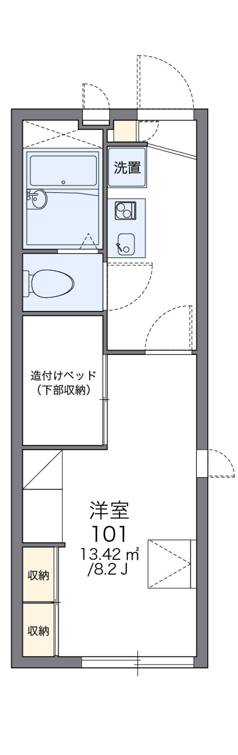 レオパレスシャローム 間取図