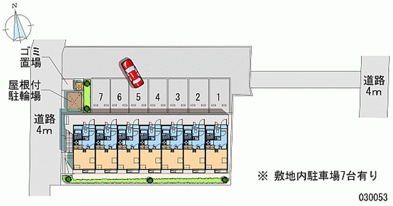 レオパレスパシオネ 月極駐車場