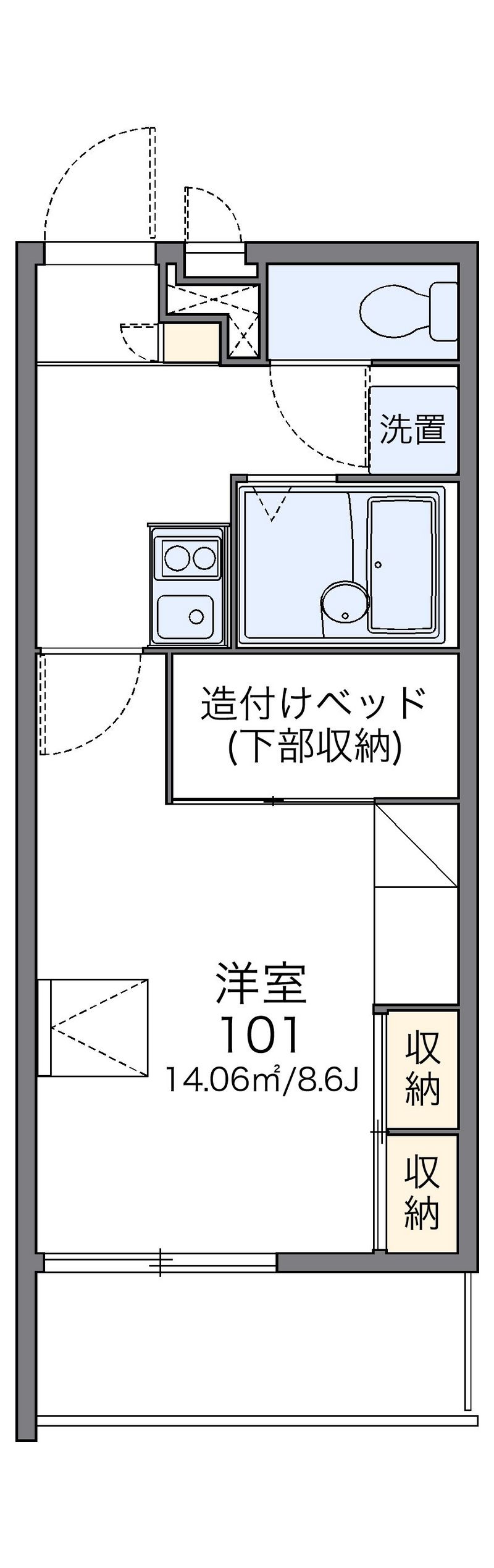 レオパレスリバーサイドイン千星 間取図