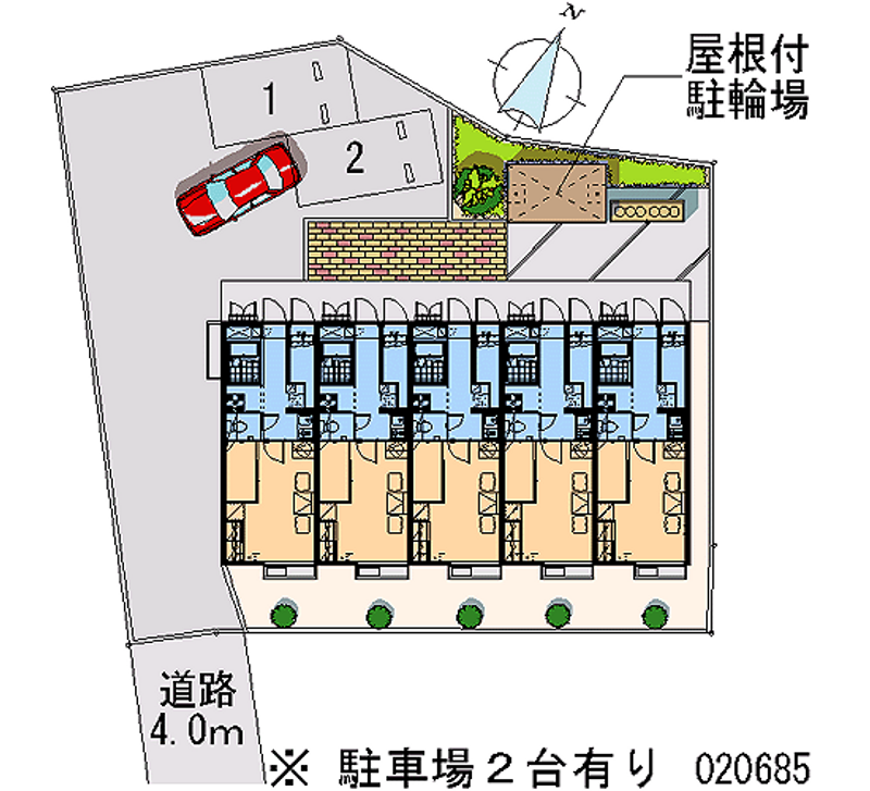 レオパレスレインボードロップス 月極駐車場