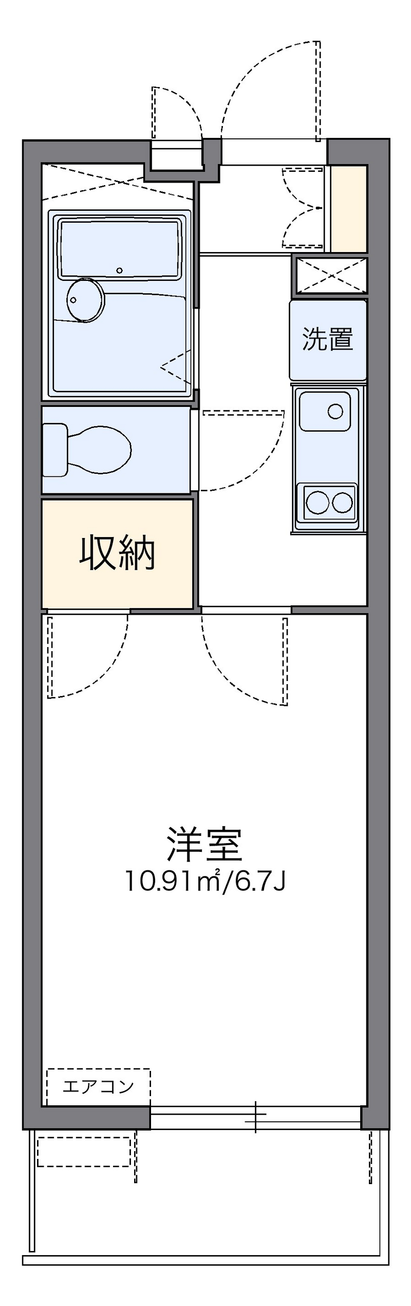 レオパレスフォンターナ老松 間取り