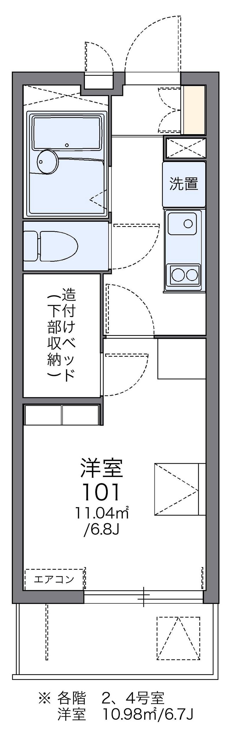 レオパレスフォレスタ磯子 間取図